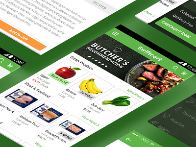Swiftcart Grocery App app grocery meat supermarket ui vegetables