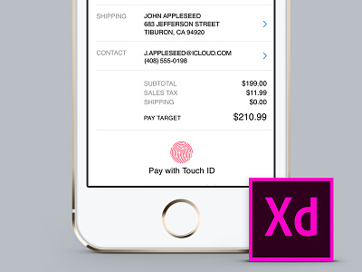 Apple Pay - Adobe XD Template