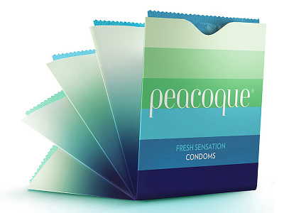 Peacoque - Innovative condom packaging color colour condom innovation packaging peacock