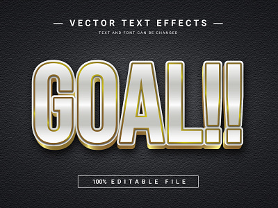 Goal 3D Full Editable Text Effect Mockup Template 3d 3d text design football goal graphic design text effect