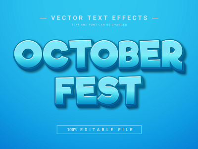 October fest 3D Full Editable Text Effect Mockup Template