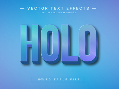 Holo Vaccine 3D Full Editable Text Effect Mockup Template