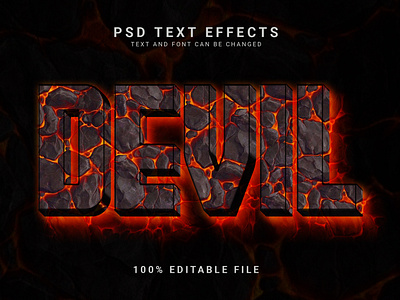 Devil PSD Text Effect Template.
