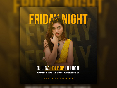 Night club social media post design template