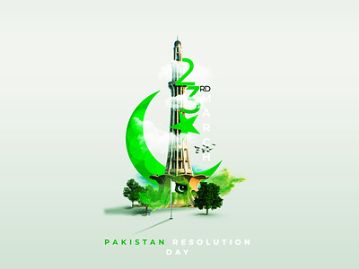 Pakistan Resolution Day branding graphic design logo
