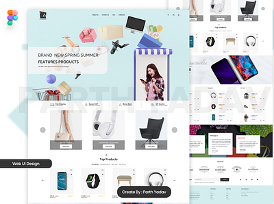 Shopping Web UI branding design ui uiux userinterface website design