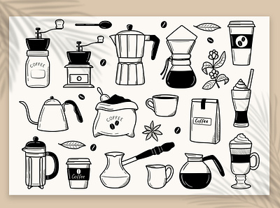 Coffee design graphic design