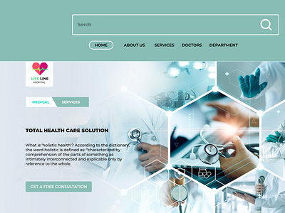 Hospital Website UI UX