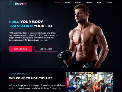 Gym Website UI UX prototype ui ui ux design user interaction user interface ux ux research website ui website ui ux wordpress website