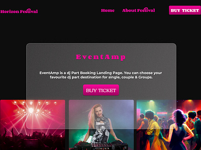 Ticket booking for dj party landing page landing page prototype u ui ui ux design user friendly user interaction user interface user research ux ux research