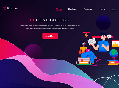 Online Course Landing Page design figma landing page landing page ui prototype ui ui ux design user interaction user interface ux ux research