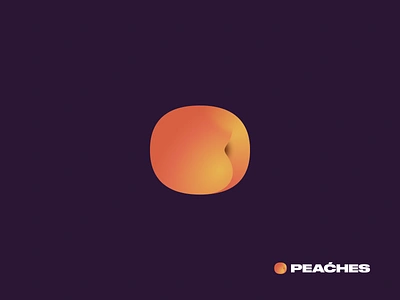 peaćhes logo branding illustration logo peaches