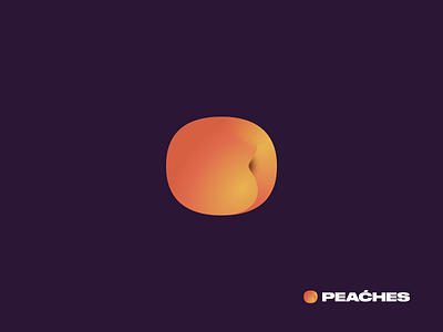 peaćhes logo branding illustration logo peaches