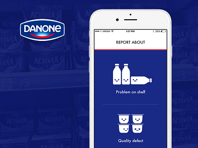 Danone store report screen danone defect mascot milk problem quality report shelf store yogurt