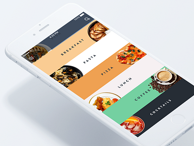 Restaurant-booking app booking business cocktails coffee color fish list lunch order pasta pizza restaurants