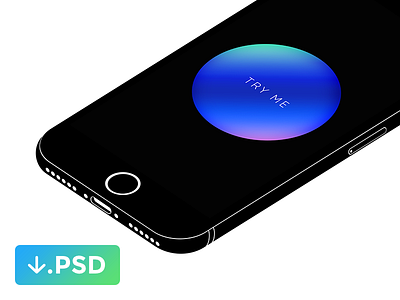 iPhone 7 minimal isometric mockup free psd black free iphone 7 isometric minimal mockup psd white