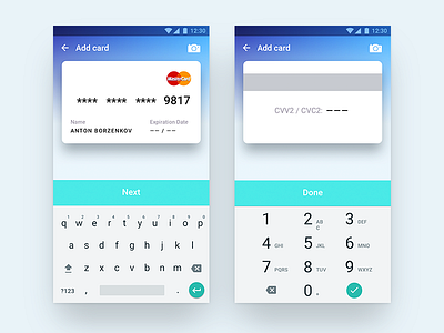 Add Card add card keyboard mastercard name visa