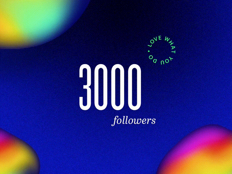 Thank you 3000 times 3000 animate blue followers friends gif gradient