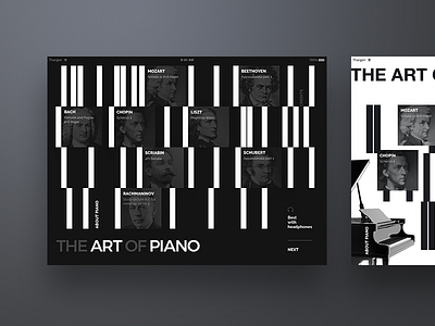 Piano B/W art black concept dark ipad light music piano white