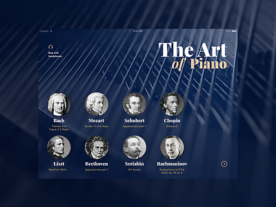 Piano Classic art blue concept dark ipad music piano