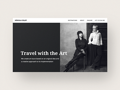 Travel agency site art dark minimal site tilda tour travel web