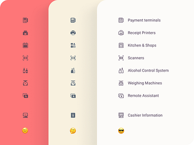 Settings icons