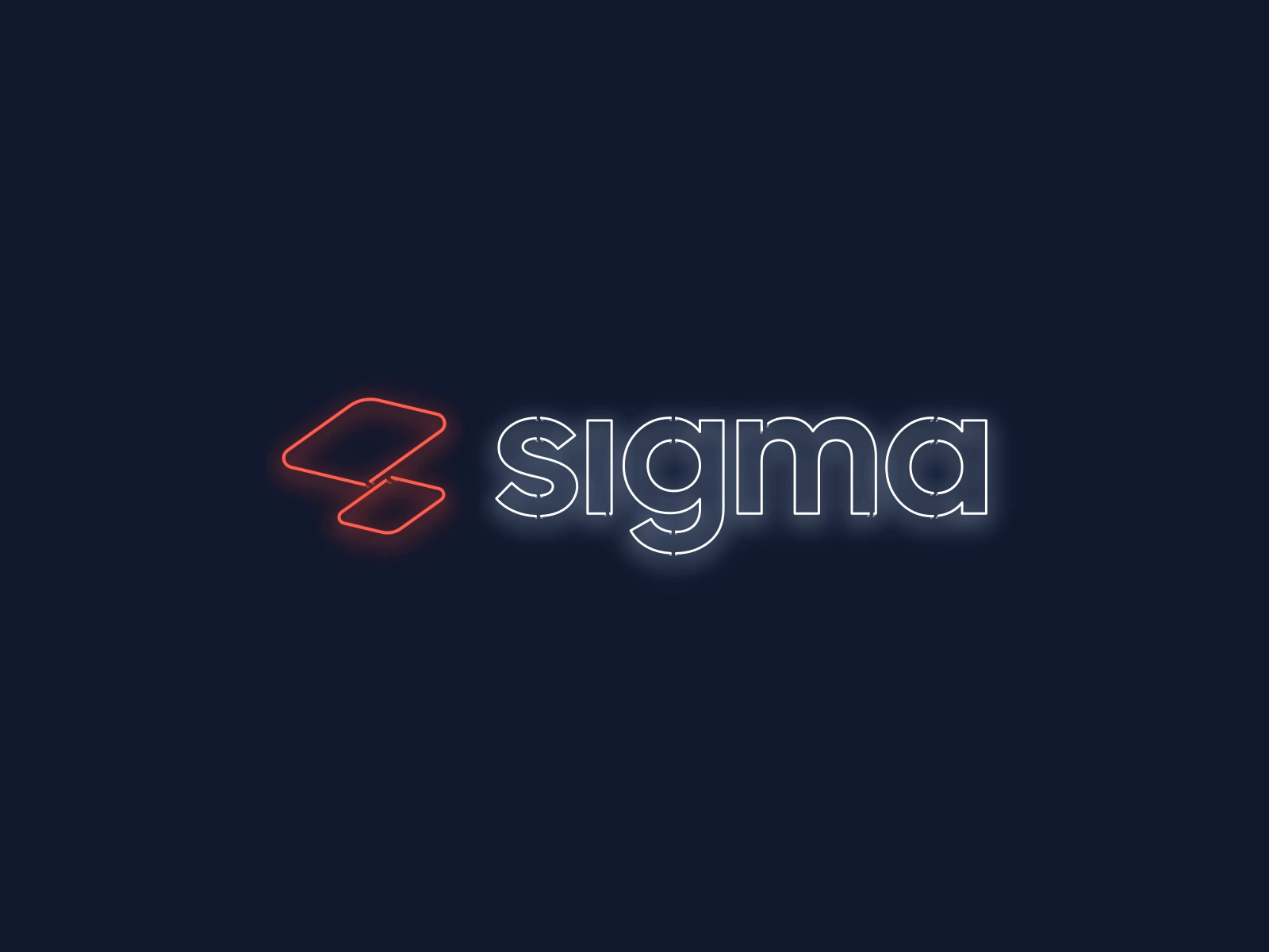 Neon Sigma Logo by Anton Borzenkov for youami_studio on Dribbble