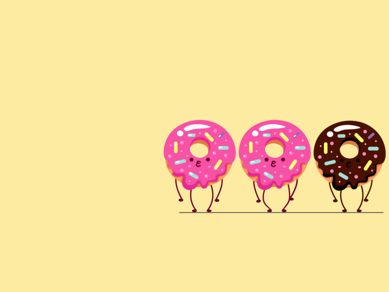 Scared Donuts bite donuts dunkin donuts funny animation gif mojobees motion motion design