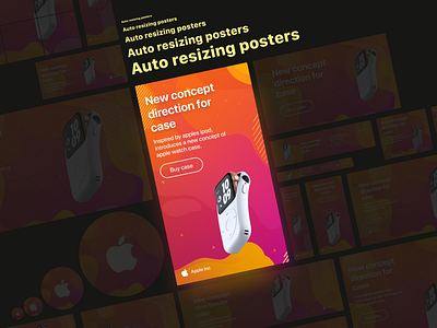 Auto resizing posters | Figma freebies apple banner figma freebies marketing poster template