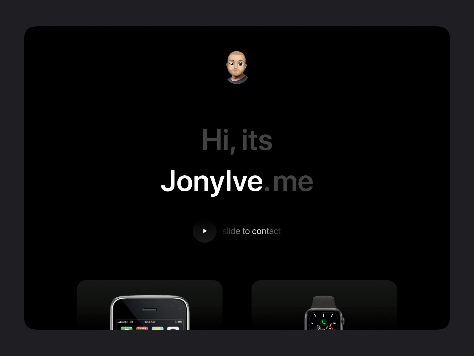 jive.me - portfolio contept animate animation apple figma jony ive portfolio smart ui