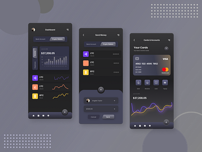 Best Crypto-Currency Wallet Screens app best screens branding crypto currency figma graphic design illustration logo ui ux wallet