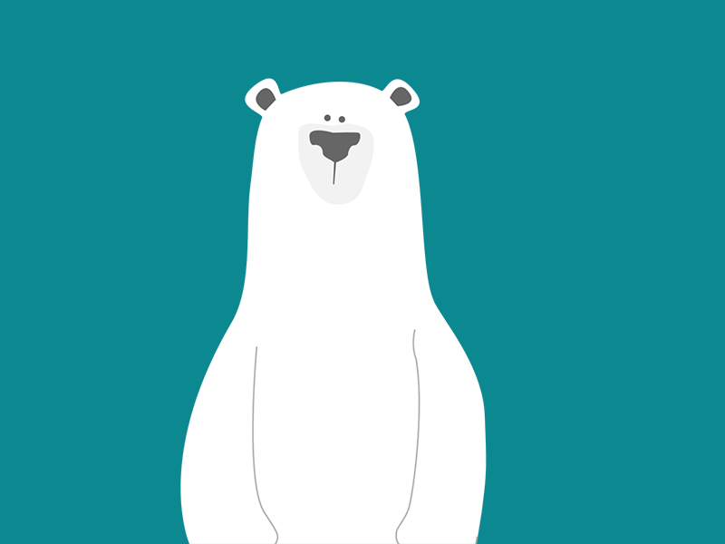 Hello Polar Bear animation bear gif hello motion graphics polar bear wave