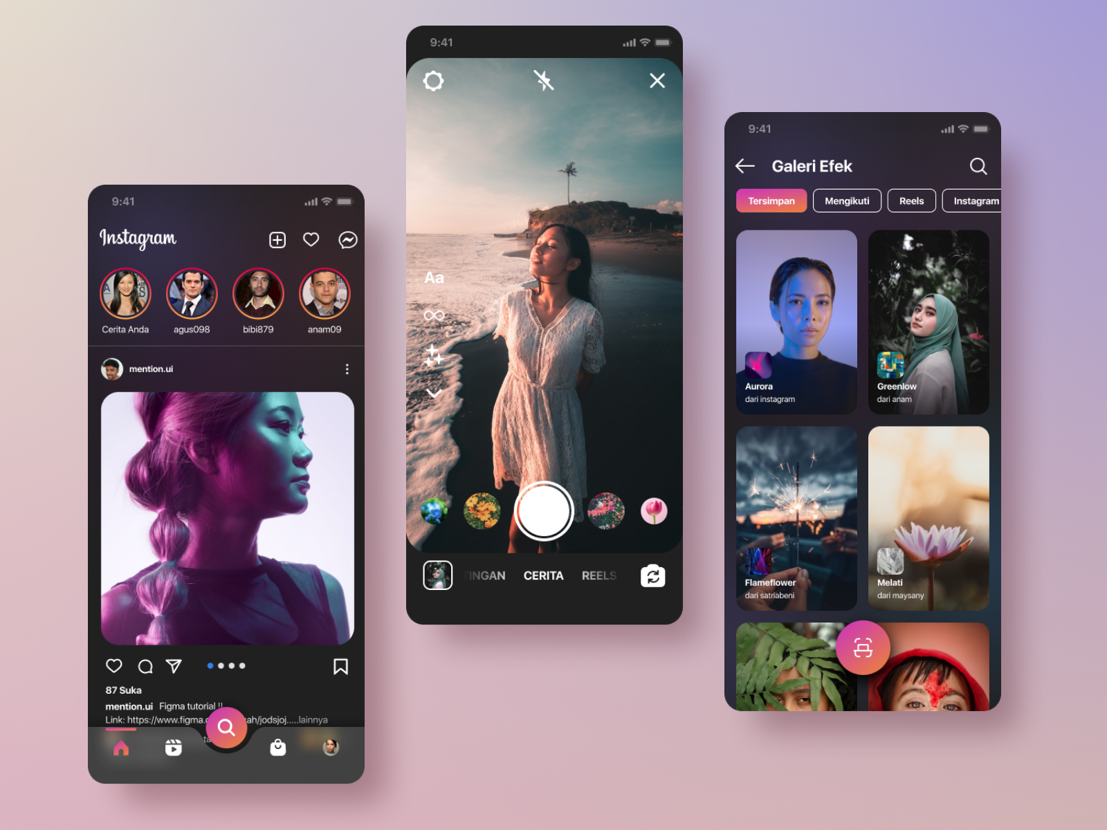 Redesign Instagram Effect Library by Samsul Hanan on Dribbble