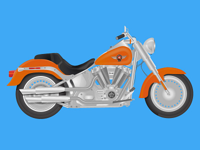 Orange is the New Black bike bobber chrome harley motorcycle motorcycles orange