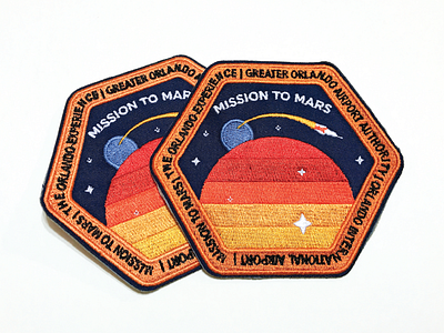 Patches for Mars Experience in Life airport mars mission nasa orlando patches sis