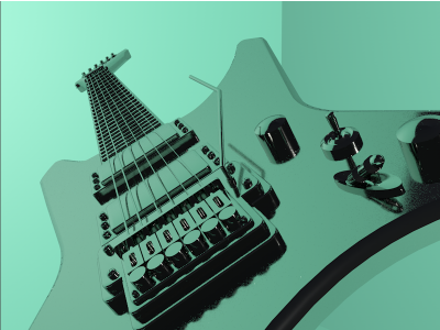 Guitar Solo 3d animation art c4d cinema4d design green guitar