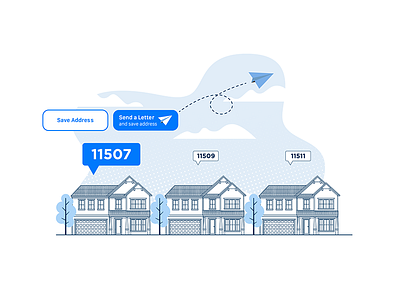 Send a Letter/Save Address 2d animation app branding clean design illustration illustrator ui ux vector