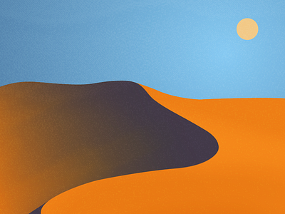 Blue Sahara Sky 2d art clean desert design flat illustration illustrator logo texture vector