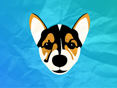 Keely the Corgi - 01 character corgi design dog halftone illustration puppy vector