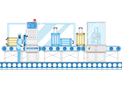 Wacky Factory - pt 3 2d character computers conveyer design factory flat illustration illustrator vector