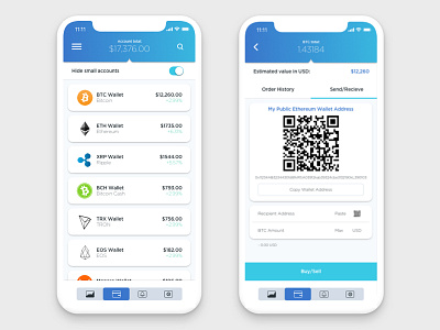 Self-Project: Breathe Exchange apple user interface cryptocurrency exchange ios iphone x mobile app mobile design