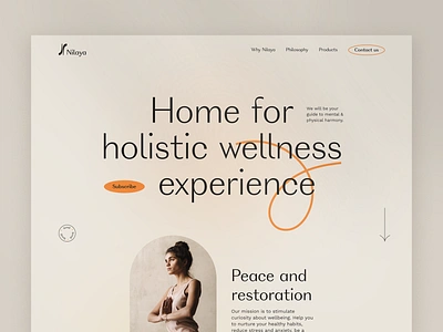 Nilaya. Holistic wellness platform concept design interaction ux web webs website well being wellness