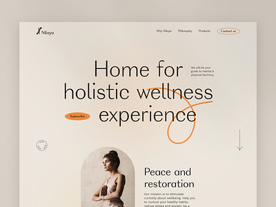 Nilaya. Holistic wellness platform concept design interaction ux web webs website well being wellness