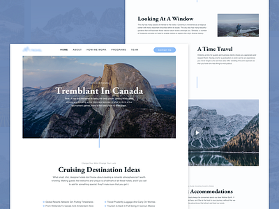 Travel More homepage layout travel typography web website