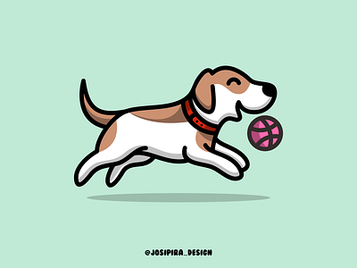 DOG BALL america app apparel brand branding canada cartoon design dog dubai graphic design illustration kuwait logo logoawesome logoidentity logos sport texas usa