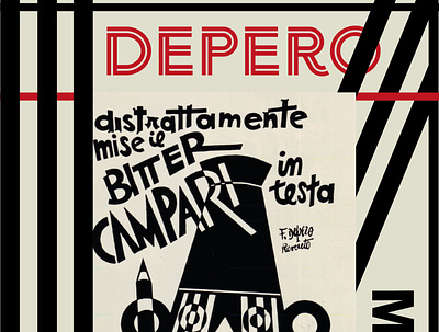 Poster - Fortunato Depero - Exhibit 2 - Academic Project design fortunato depero futurism graphic design illustration posters typography