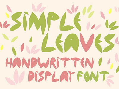 Simple Leaves - Handwritten Display Font