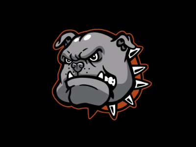 Bulldog Logo bull bulldog collar dog logo spike spikes