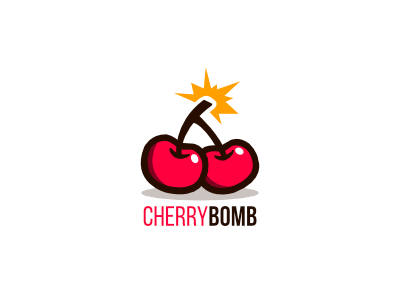 Cherry Bomb Logo bomb bombs cherries cherry design fruits logo