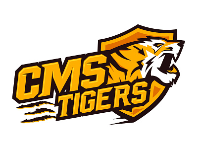 Cms Tigers cms gold logo logo design logodesign logotype sports sporty tiger web